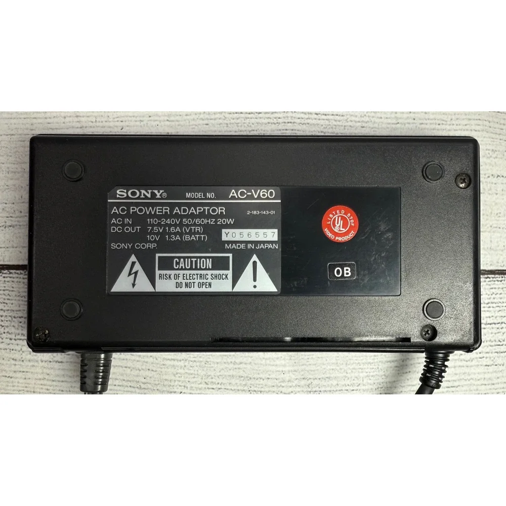 Sony AC-V60 AC Power Adaptor Charger for Camcorder OEMGenuine - Tested With RF‎